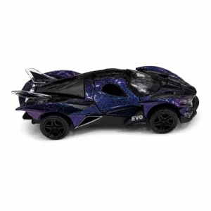 Die-Cast Sports Car Toy – Push Back & Go Racing Car for Kids | Stylish Metal Body Toy Car - Blue & Black
