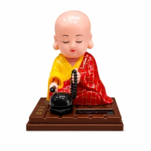 Premium Solar Moving Buddha Monk Idol with Head & Hand Movement – Spiritual Home & Office Décor